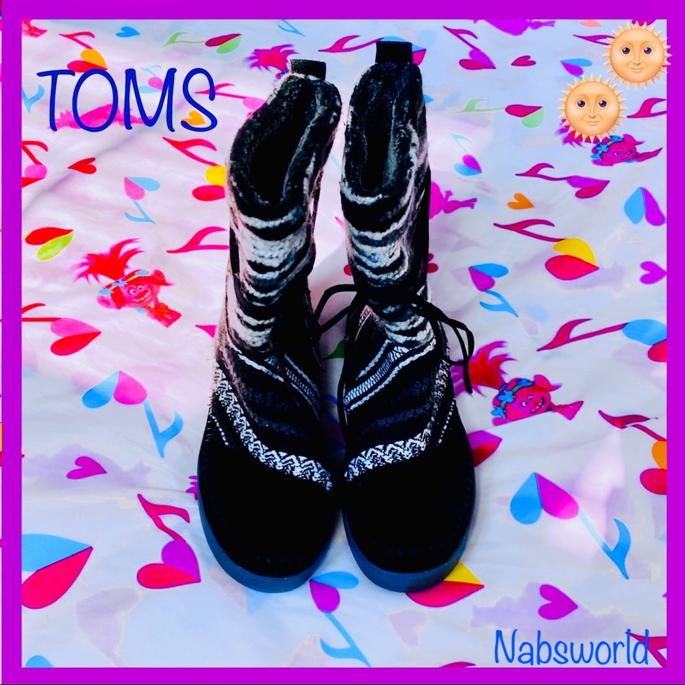 NEW: TOMS MIXED MEDIA SUEDE & TEXTILE NEPAL BOOTS! - Picture 2 of 7